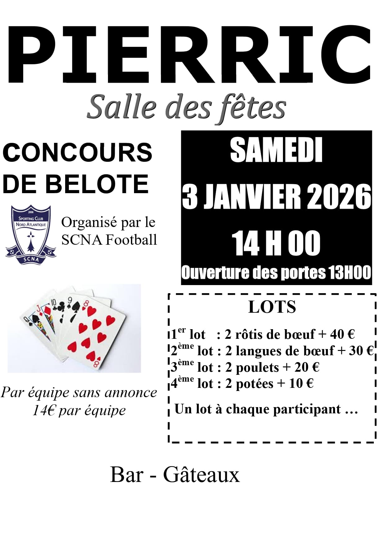 Illustration : Concours de belote à Pierric