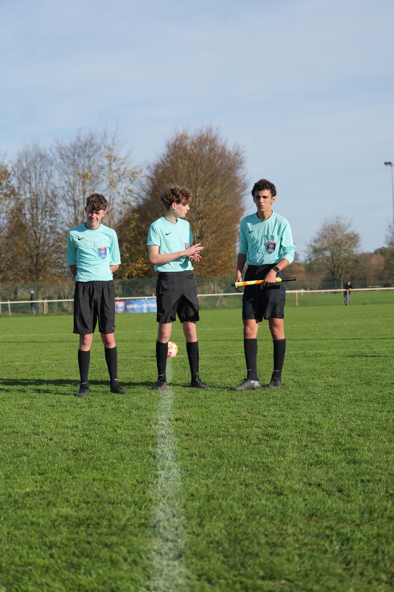 Wassim, arbitre sur un match du Pôle Espoirs