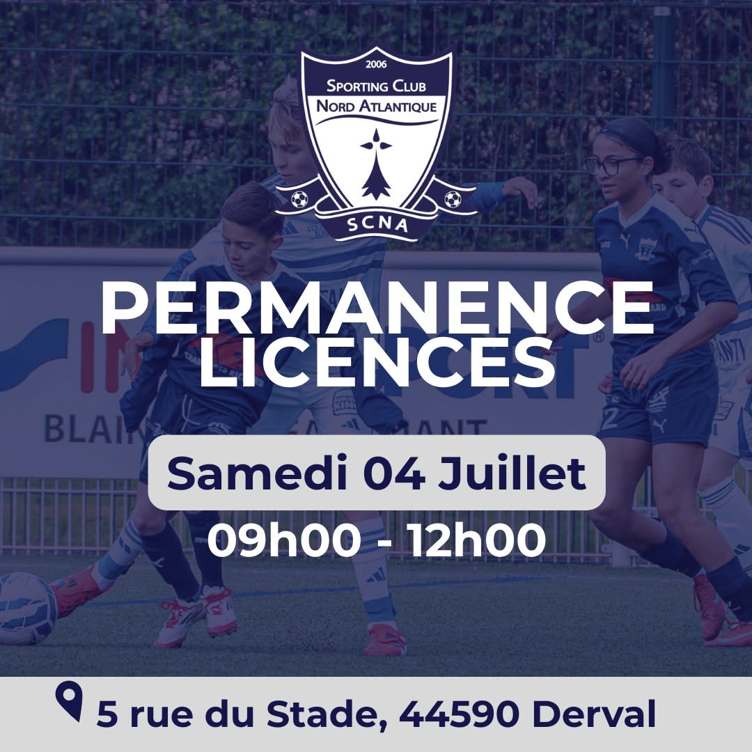 Permanence licences : Samedi 4 Juillet